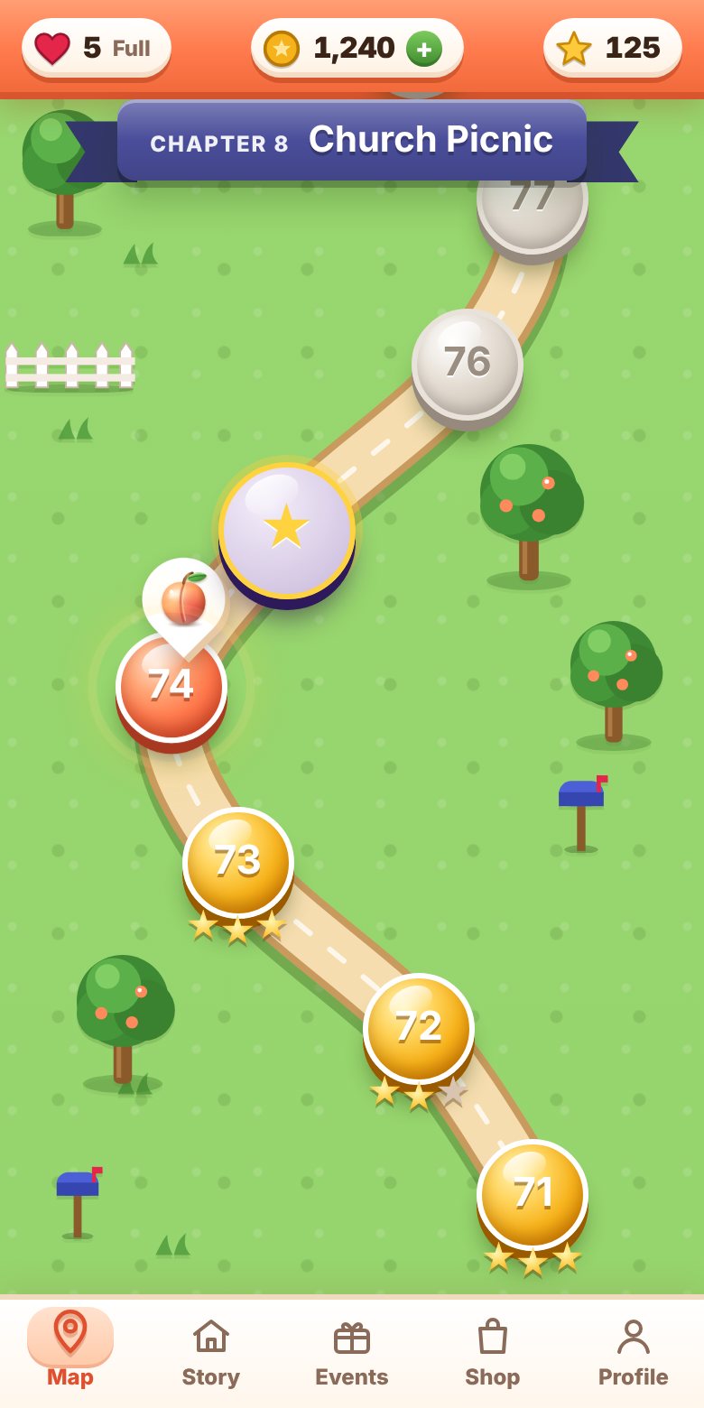 The level map winding through Chapter 2, The Front Counter